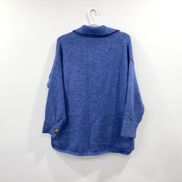 NWT INDUSTRY Blue Heather Button Front Shirt Jacket XS - Picture 4 of 9